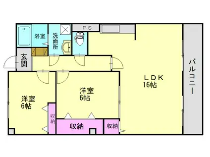 CENTURY TAKASAGO(2LDK/1階)の間取り写真