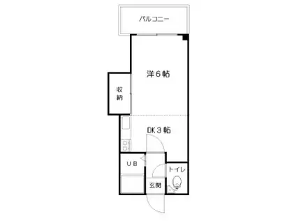 コーポ中瀬(1DK/3階)の間取り写真