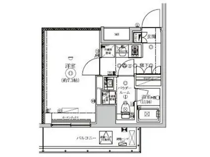 セジョリ駒込西ヶ原(1K/4階)の間取り写真
