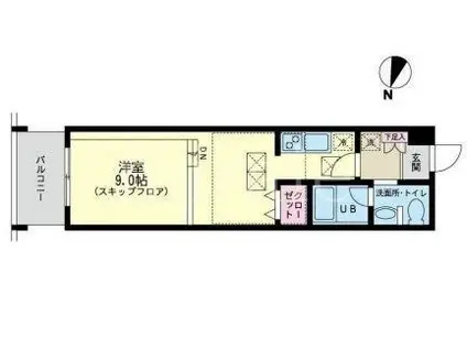 クオーレ(ワンルーム/3階)の間取り写真