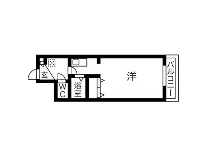 ドムみなと元町(ワンルーム/4階)の間取り写真