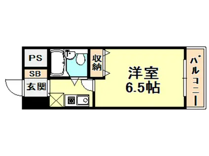 ジュネス深江(1K/3階)の間取り写真