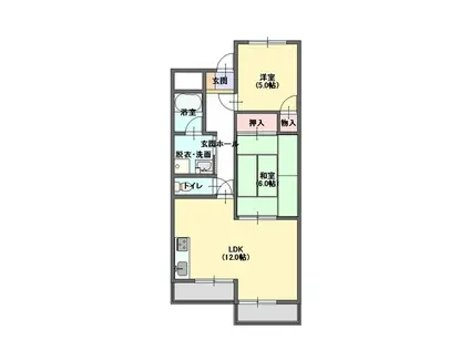 フィールドストーンII(2LDK/4階)の間取り写真