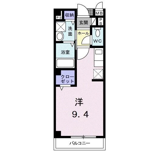 ＪＲ紀勢本線 黒江駅 徒歩1分 2階建 築24年(ワンルーム/2階)の間取り写真