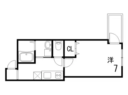 フジパレス灘1番館(1K/1階)の間取り写真