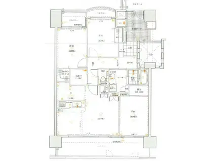 ピュアグランデ中井町(3LDK/6階)の間取り写真