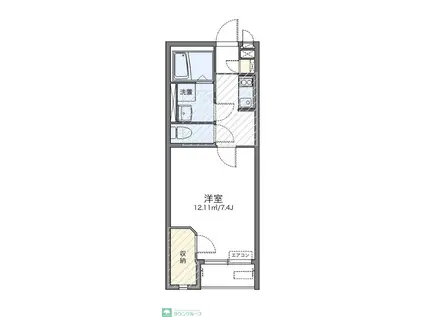 レオネクストフレールI(1K/2階)の間取り写真