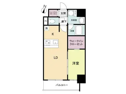 D.CLAREST本庄東FJRE(1LDK/4階)の間取り写真