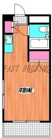 日興パレス神楽坂(ワンルーム/1階)の間取り写真