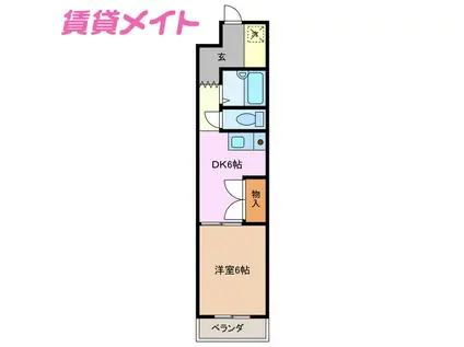 千代田ビルディング(1DK/4階)の間取り写真