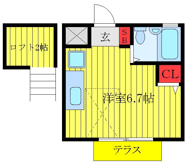 アヴァンセ西ヶ原(ワンルーム/2階)の間取り写真