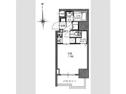 S-RESIDENCE谷町五丁目(1K/5階)の間取り写真