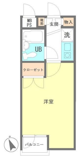 日神パレステージ上石神井第二(1K/4階)の間取り写真