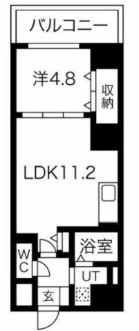 MISTRAL姫路駅前III(1LDK/3階)の間取り写真