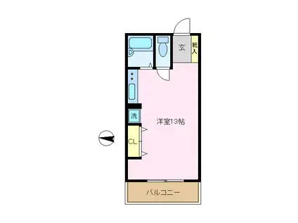 富士シャトー(ワンルーム/2階)の間取り写真