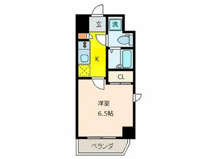 プレスタイル森下II(1K/7階)の間取り写真