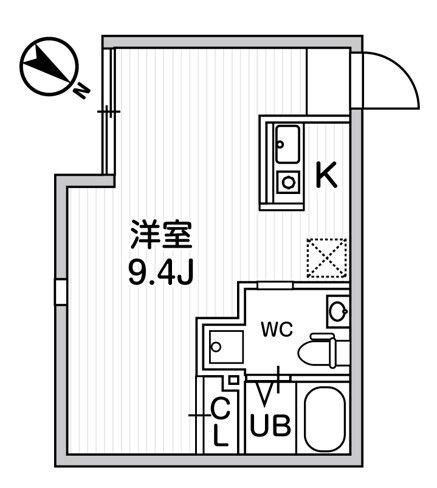 LE CLAIR代々木(ワンルーム/3階)の間取り写真