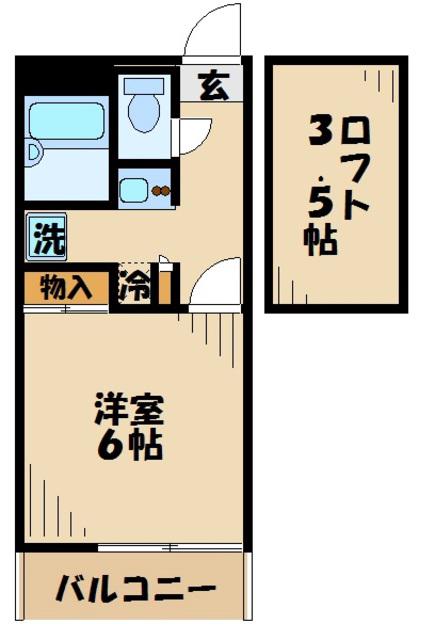 レオパレスリブラ(1K/2階)の間取り写真