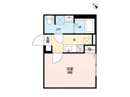 サマークラブ柏(1K/1階)の間取り写真