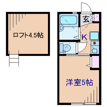 G・Aヒルズ妙蓮寺A棟(1K/1階)の間取り写真