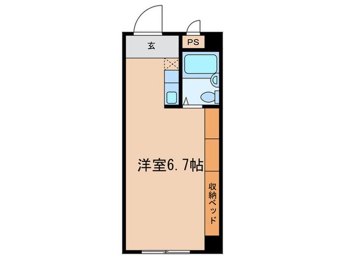 セザール新栄(ワンルーム/2階)の間取り写真