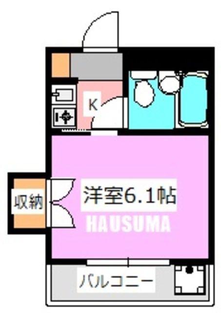 フジマツ第5ビル(1K/3階)の間取り写真