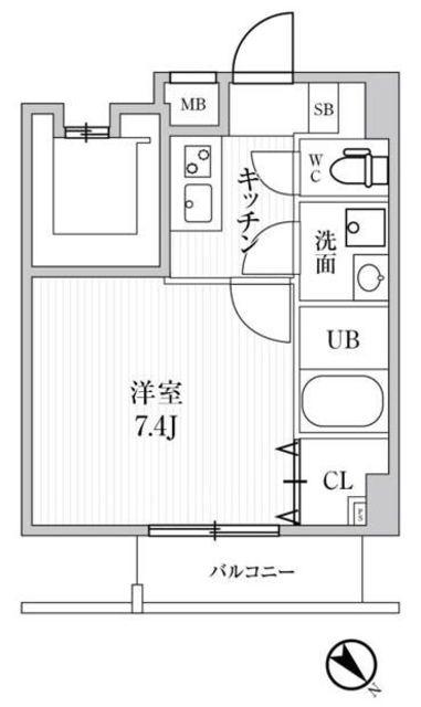 ALTERNA池袋イースト(1K/3階)の間取り写真