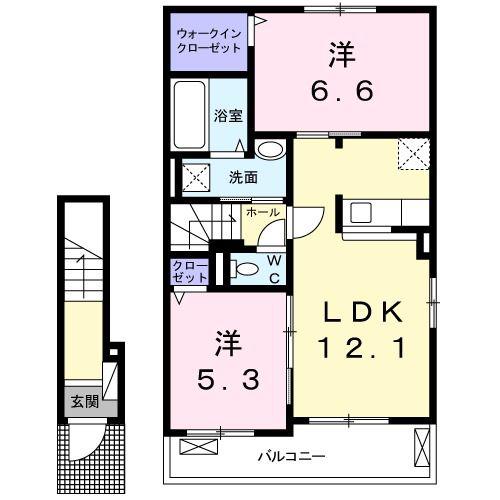ANNEX31 VIII(2LDK/2階)の間取り写真