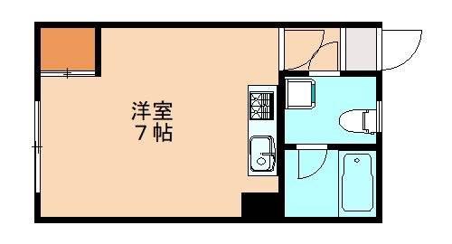 VILLETTA本城(ワンルーム/1階)の間取り写真