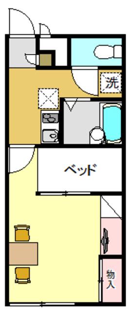 レオパレスエクレール福井(1K/3階)の間取り写真