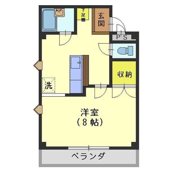CITY41(1K/3階)の間取り写真