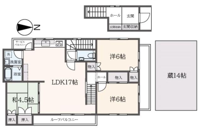 PEACEFUL HOUSE(3SLDK/1階)の間取り写真