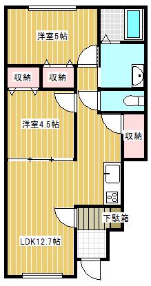 LEGARO I(2LDK/2階)の間取り写真
