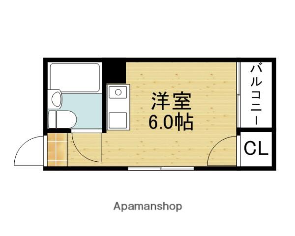 コンフォート緑橋(ワンルーム/5階)の間取り写真