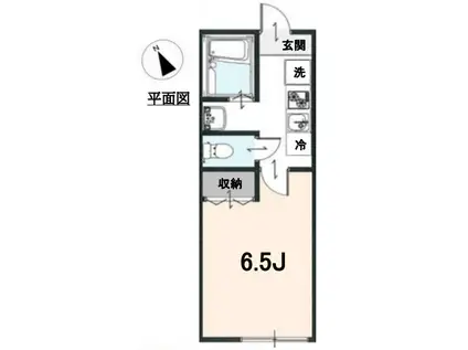 ブランノワール(1K/1階)の間取り写真