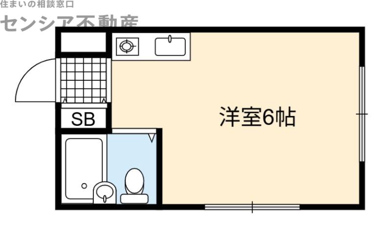 大宝 コーポ今津(ワンルーム/3階)の間取り写真