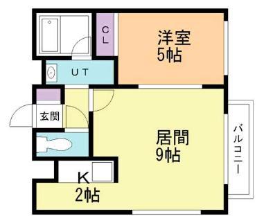 JMMS新光参番館(1LDK/4階)の間取り写真