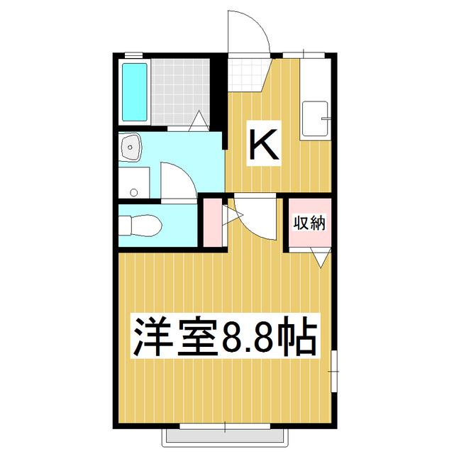 ディアスパークサイド(1K/1階)の間取り写真