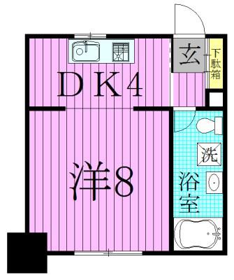 MAISON DE MERCI(1DK/7階)の間取り写真