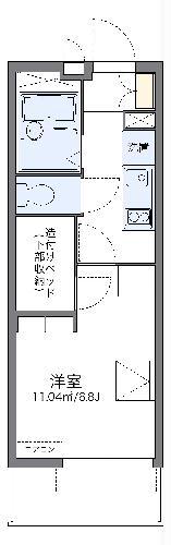 レオパレスSMILE S(1K/2階)の間取り写真