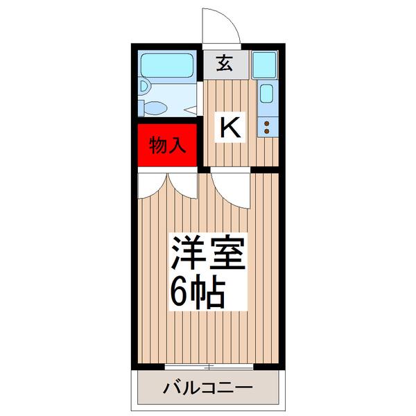 ハウス早宮(1K/1階)の間取り写真