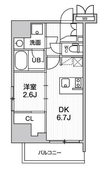 SYFORME大井町II(1DK/3階)の間取り写真