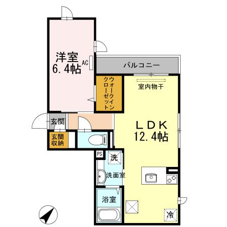 エミスエヒロ(1LDK/3階)の間取り写真