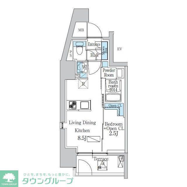 デュオフラッツ品川戸越(1LDK/7階)の間取り写真