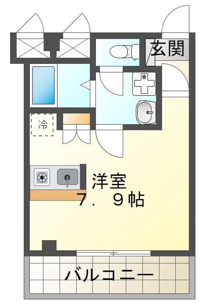 エクセレントR&K(ワンルーム/5階)の間取り写真