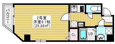 BLUE SKY南千住(1K/6階)の間取り写真