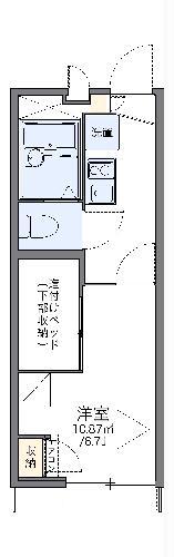 レオパレスBELL NICE(1K/1階)の間取り写真
