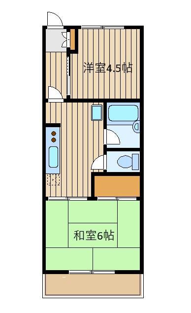 サンヒルズ大泉(2K/1階)の間取り写真