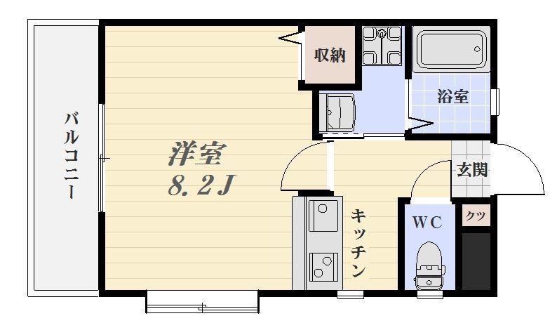 IMS武(1K/3階)の間取り写真