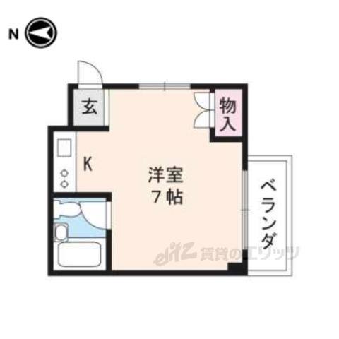 KIGURE・APT(ワンルーム/1階)の間取り写真